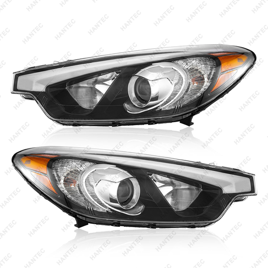 Headlight Assembly Compatible with 2014 2015 2016 Kia Forte Forte5 LX EX, Driver & Passenger Side