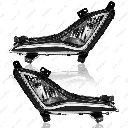 HANTEC Compatible with 14-16 Hyundai Elantra Halogen Fog Lamp Without DRL With Bulbs