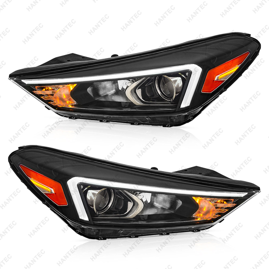 Halogen Headlight Assembly with LED DRL Compatible with 2019-2021 Hyundai Tucson, Driver & Passenger Side