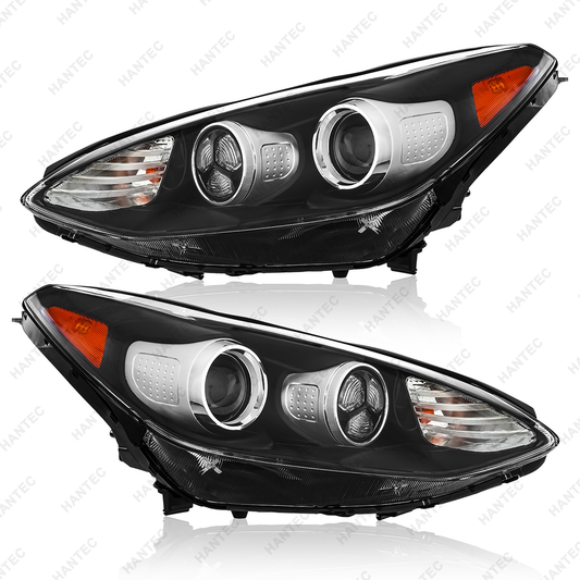Halogen Headlight Assembly with LED DRL Compatible with 2017-2022 Kia Sportage AWD, Driver & Passenger Side