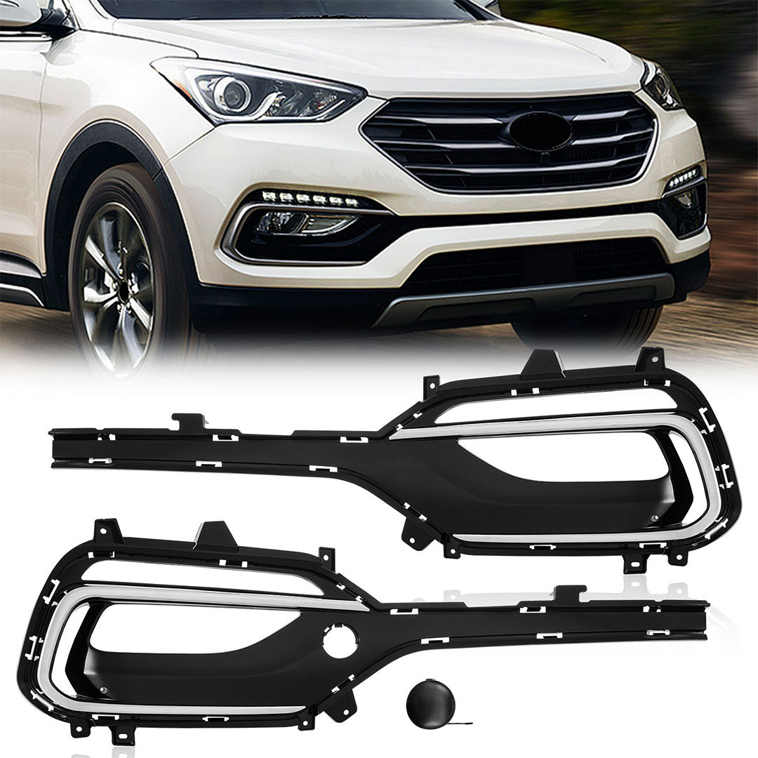 HANTEC Compatible with 17-18 Hyundai Santa Fe Sport Fog Lamp Cover